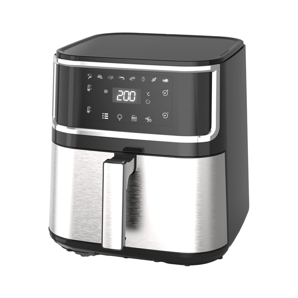 Ang LCD na hindi nakikita na hindi kinakalawang na asero air fryer